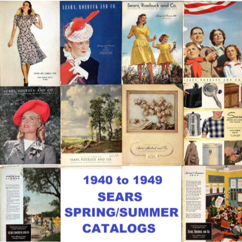 Vintage Sears Spring/Summer Catalogs on USB Flash Drive (1940-1949)